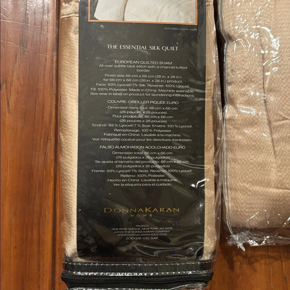 NWOT Donna Karan Home Hammered Silk Blend Quilt & Shams 5 Pc Set
